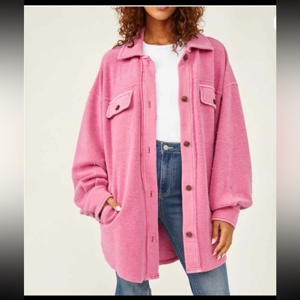 Free People Ruby Jacket in Envy Pink 
size Medium - Picture 6 of 12